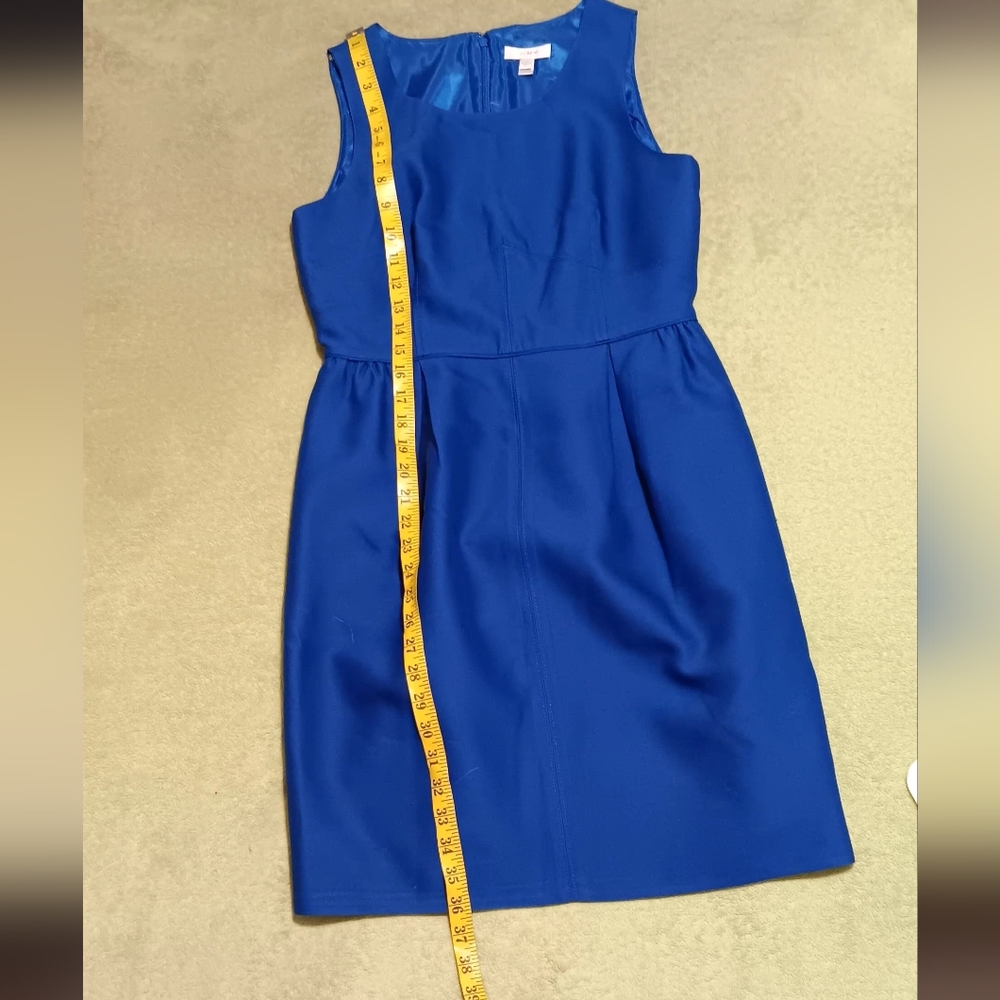 J. Crew Women Royal Blue Dress Sleeveless Wool-Silk Blend Sz6 Pockets - Picture 8 of 13
